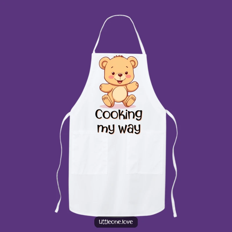 Funny Teddy Bear Apron: Wobbly Steps Kitchen Helper