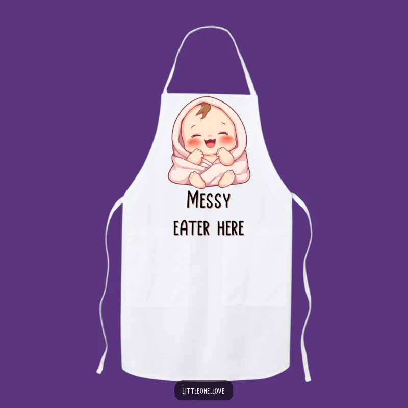 Funny Baby Care Apron: Chubby Character Gurgle Chef Gift
