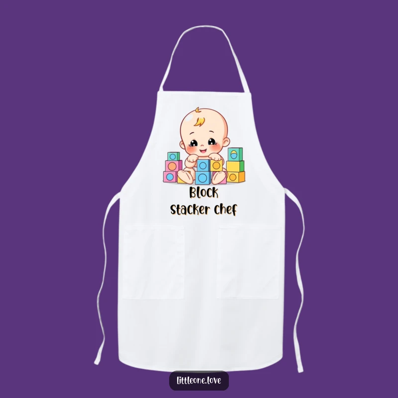 Funny Playful Baby Blocks Apron - Toddler Chef Kitchen Wear, Hilarious Funny Gift for Cooks