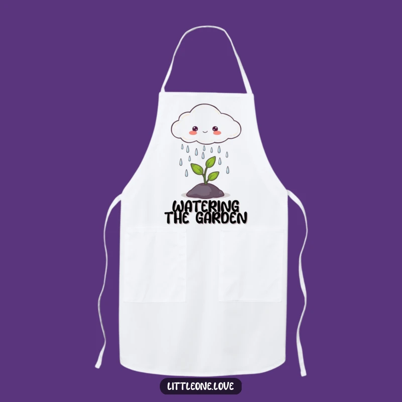 Funny Little Cloud Rain Sprout Apron - Garden Helper Gift