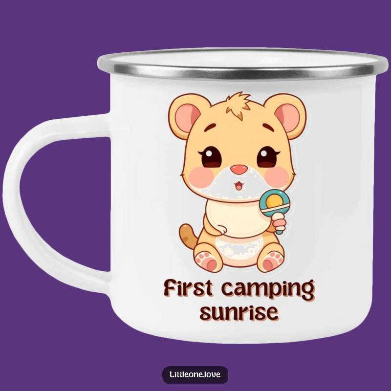 Funny Baby Animal Rattle Camping Mug: Adorable Surprise for Your Adventures