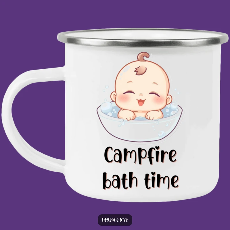 Funny Chubby Baby Bath Camping Mug: Relaxing Brews, Perfect Funny Gift!