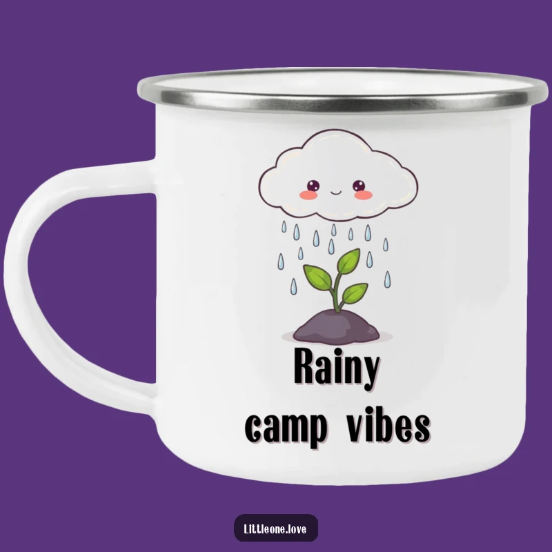 Funny Little Cloud Rain Sprout Camping Mug - Outdoor Growth Gift