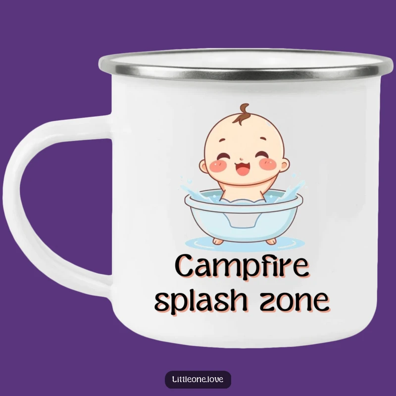 Funny Splashing Baby Camping Mug: Adventure-Ready Diaper Humor Drinkware