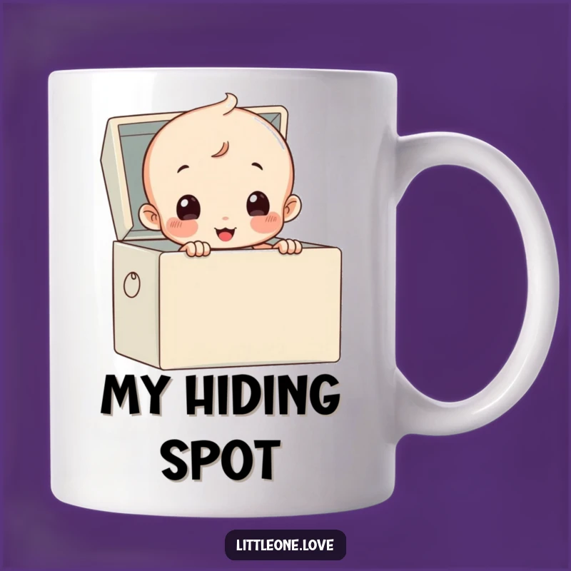 Funny Baby Toy Box Peek Mug - Adorable Cartoon Character Gift