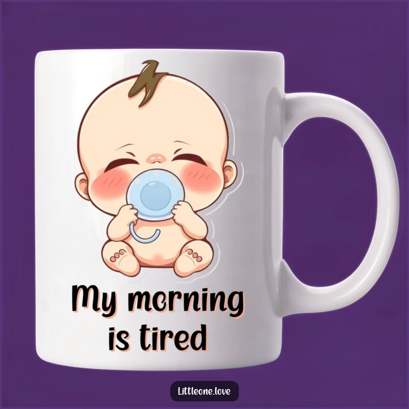 Funny Baby Yawn Mug: Adorable Character Naptime Humor, Perfect Cute Gift
