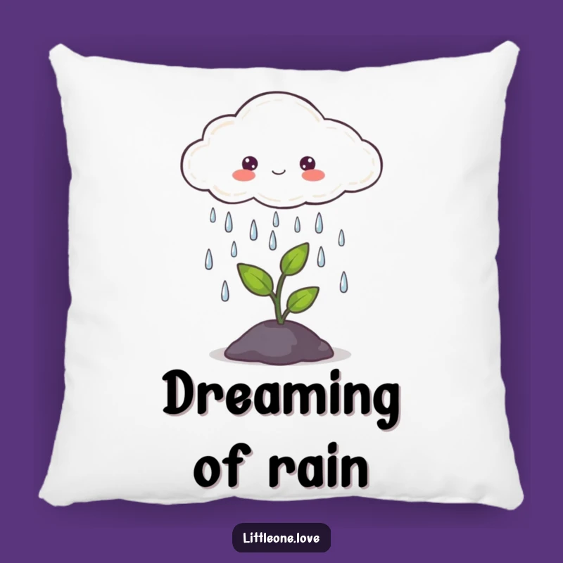 Funny Little Cloud Rain Sprout Pillow - Cozy Nature Gift