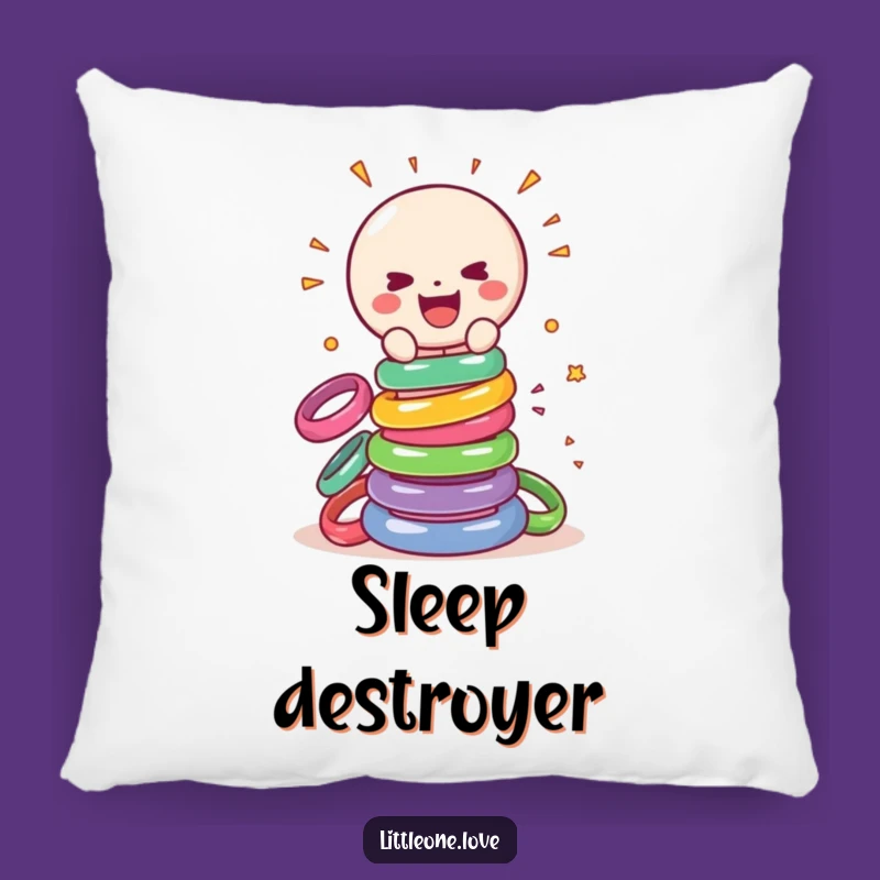Funny Rattle Smashing Rings Pillow - Comfy Playful Gift