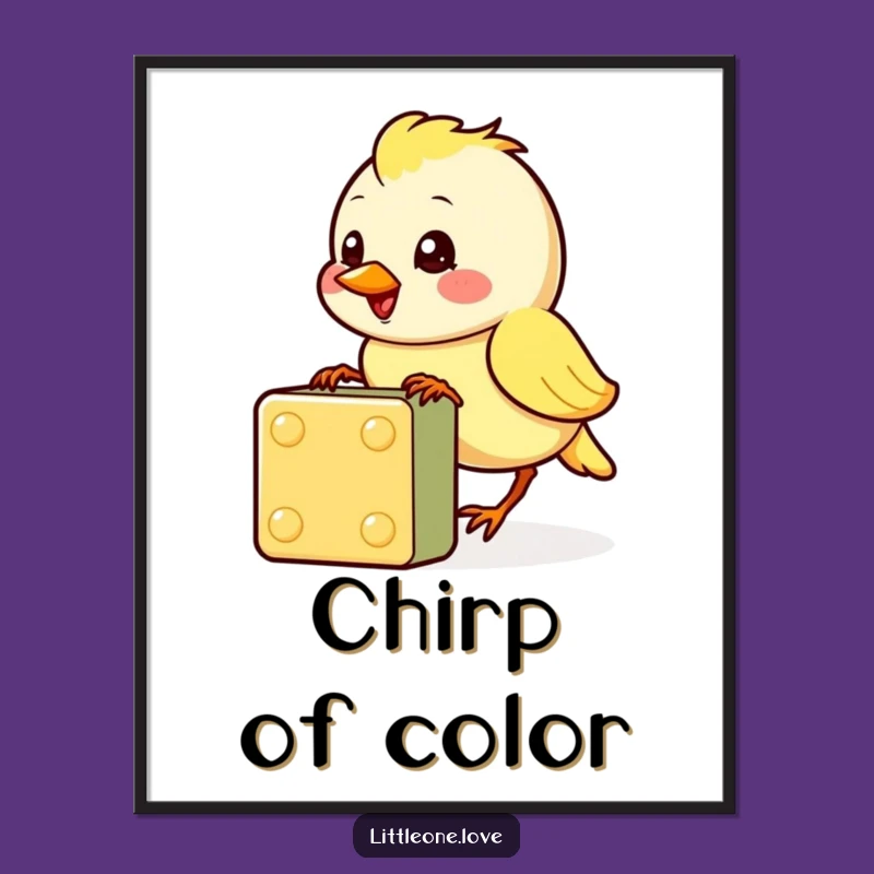 Funny Baby Bird Digital Art: Cute Wall Decor, Instant Cheer, Perfect Funny Gift