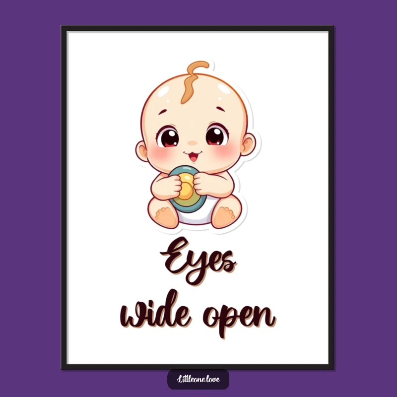 Funny Chubby Baby Rattle Digital Art: Instant Downloadable Cute Humor