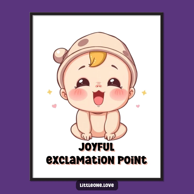 Funny Surprised Baby Squeal Digital Art - Hat Printable, Instant Funny Gift for Joyful Decor