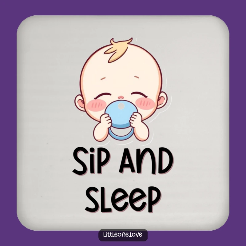 Funny Sleepy Baby Pacifier Coaster Set: Protect Surfaces with Sweet Calm