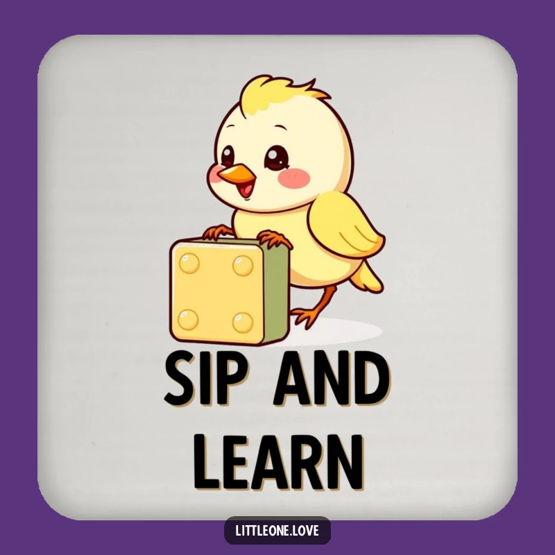 Funny Baby Bird Coasters: Protect Surfaces, Cute Art, Ideal Funny Gift Set