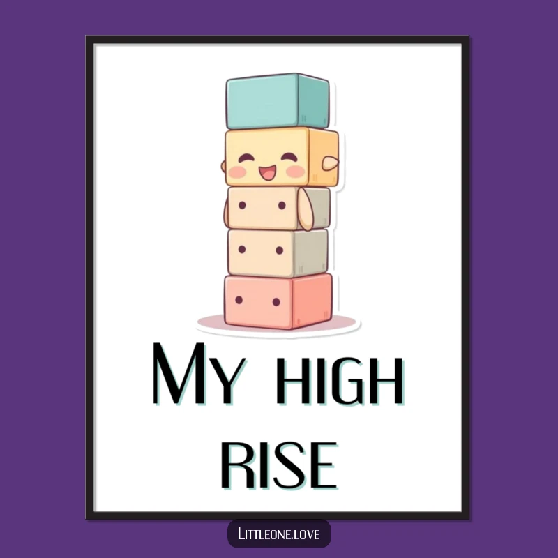 Funny Baby Block Poster - Hilarious Decor for Ambitious Spaces!