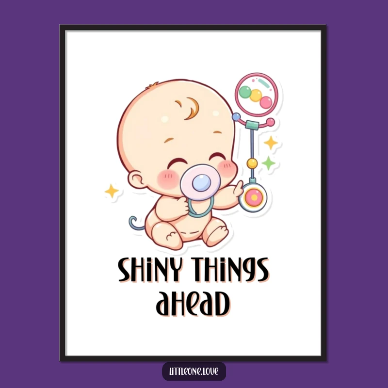 Funny Baby Pacifier Poster: Playful Decor, A Sweet Funny Gift!