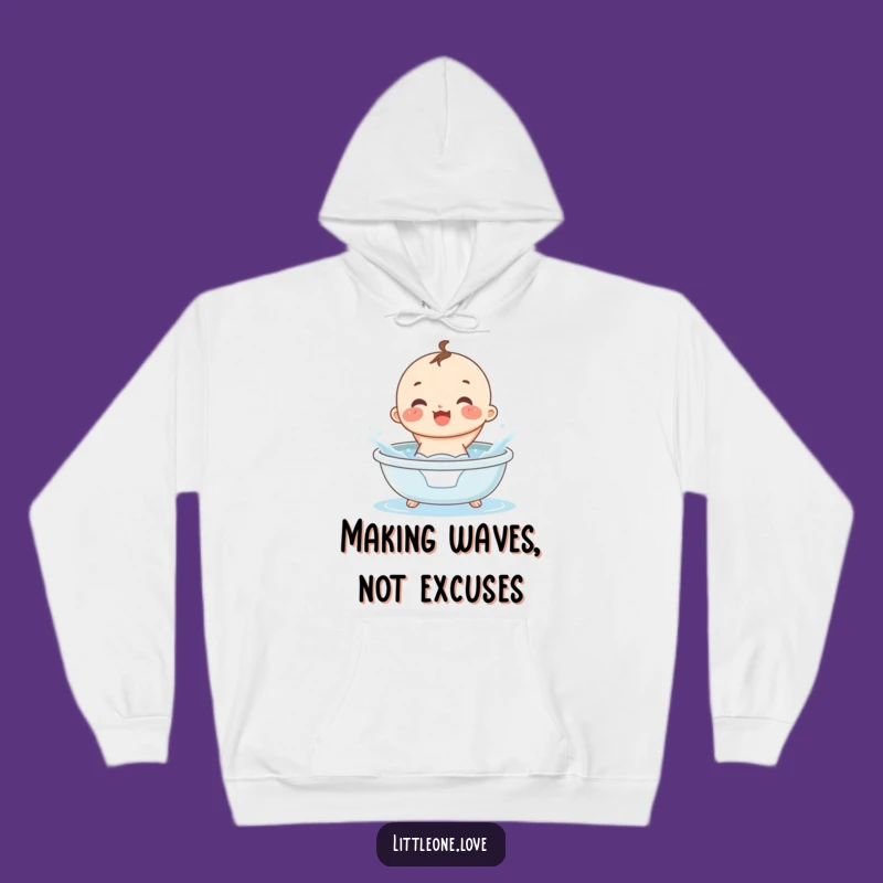 Funny Splashing Baby Hoodie: Cozy & Hilarious Diaper Time Apparel