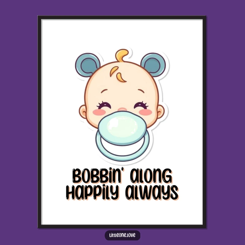 Bobbing Pacifier Free Printable Wall Art - Sweet Downloadable Decor