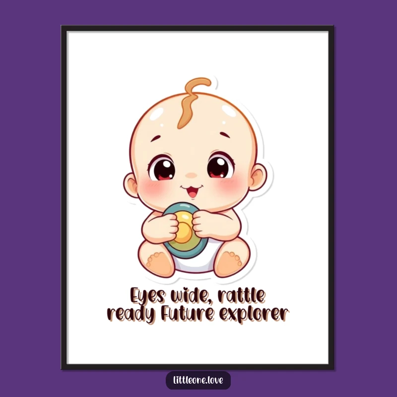 Free Printable Funny Baby Wall Art - Chubby Character Downloadable Gift for Nursery