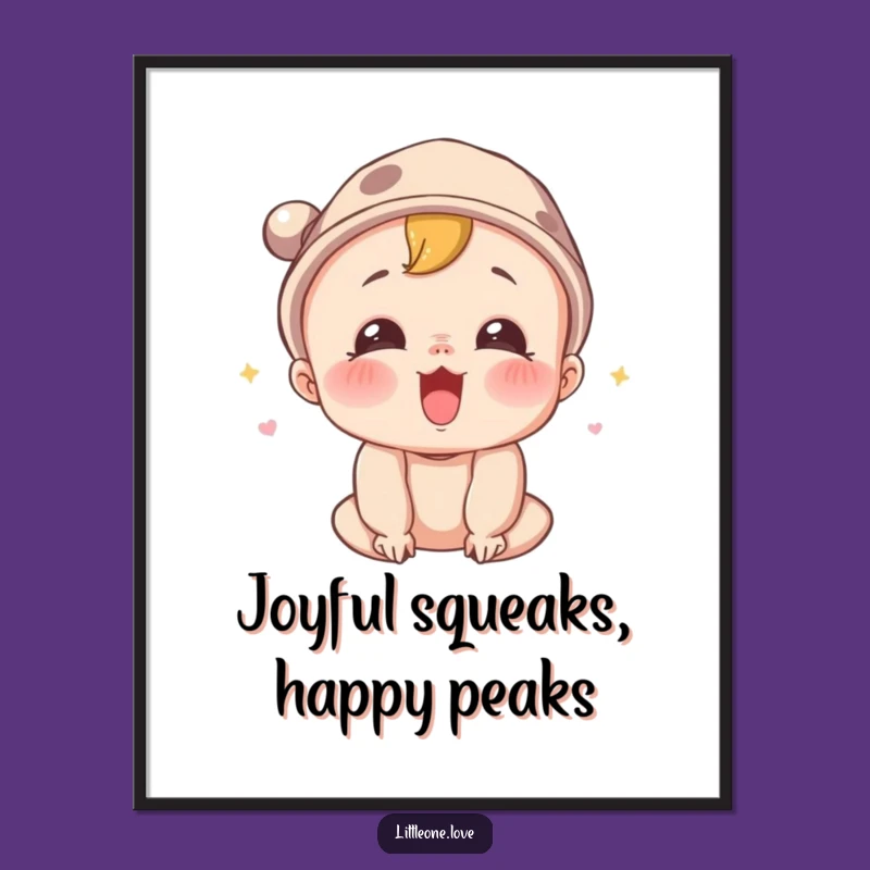 Free Printable Surprised Baby Wall Art - Cute Downloadable Nursery Decor Gift