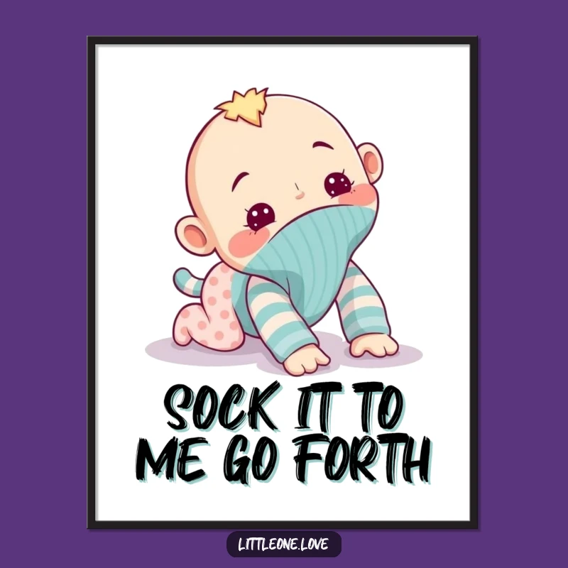 Funny Free Printable Wall Art: Mischievous Sock Puppet, Playful Downloadable Decor