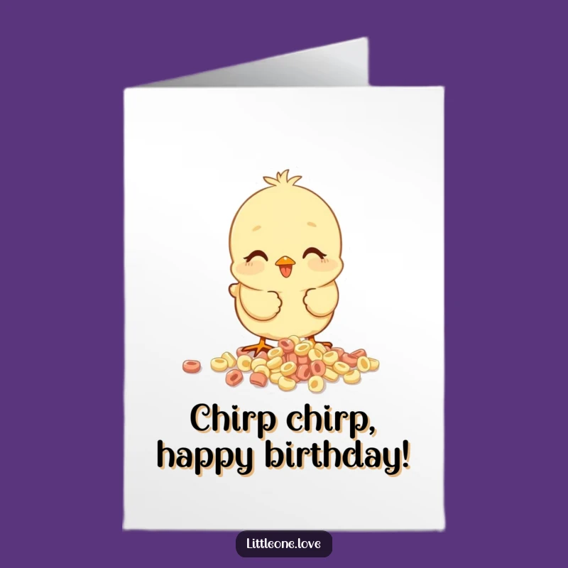Free Printable Happy Chick Birthday Card - Funny Downloadable Cereal Lover Gift
