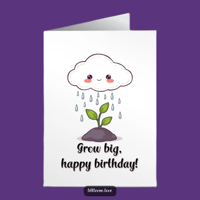 Sweet Cloud Free Printable Birthday Card - Gentle Growth Downloadable Gift