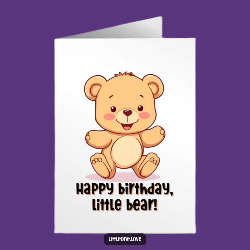 Free Printable Birthday Card: Wobbly Bear, Cute Downloadable Gift for Milestone Birthdays