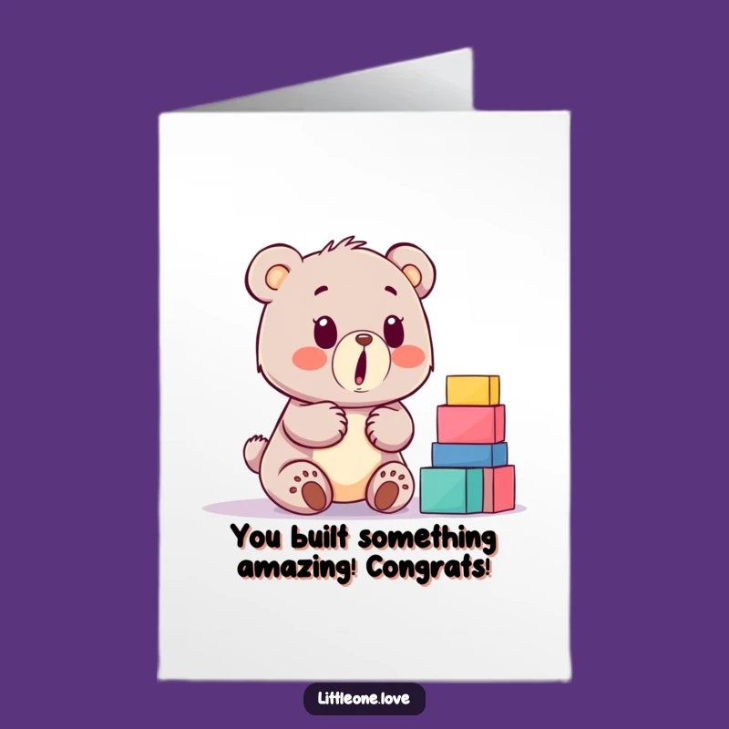 Free Printable Baby Bear Congratulations Card - Funny Downloadable Surprise Achievement Gift