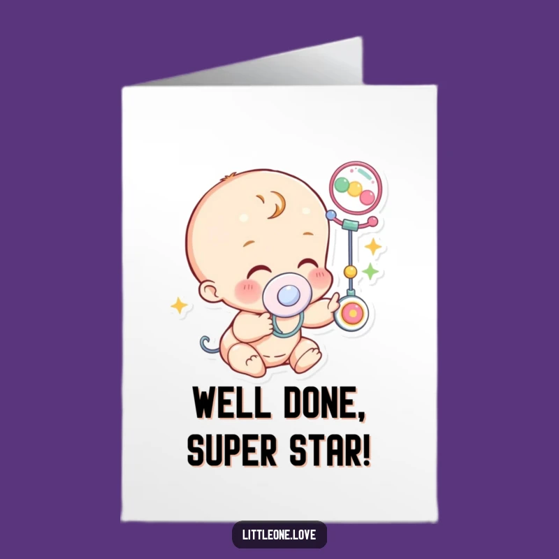 Free Printable Congrats Card: Giggling Baby, Playful Downloadable Gift