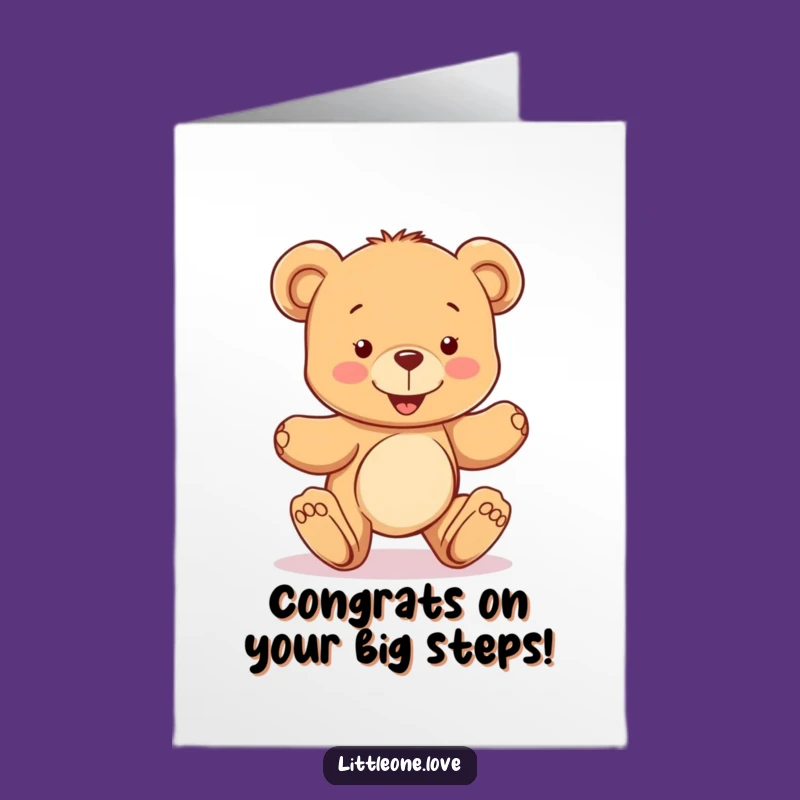 Free Printable Congrats Card: Wobbly Bear, Sweet Downloadable for New Achievements
