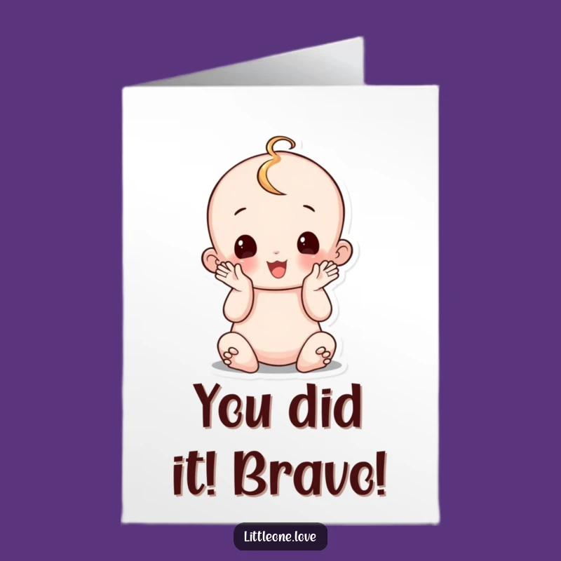 Free Printable Wobbly Baby Congratulations Card - Funny Downloadable Milestone Achievement Gift