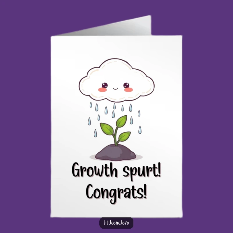 Sweet Cloud Free Printable Congratulations Card - Growth Downloadable Gift