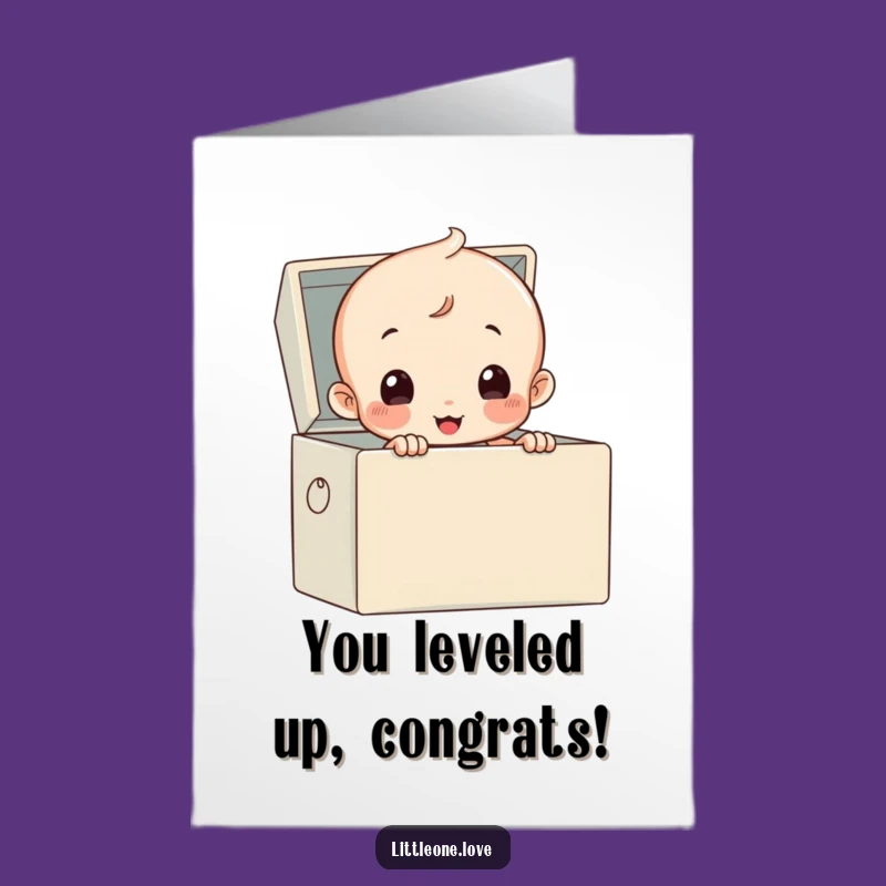 Free Printable Congrats Card - Curious Baby Diaper Toy Box Humor Downloadable Gift