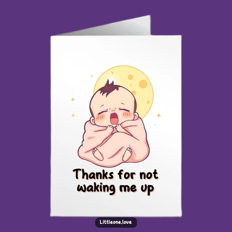 Free Printable Sleepy Baby Thank You Card - Funny Downloadable Gratitude Gift