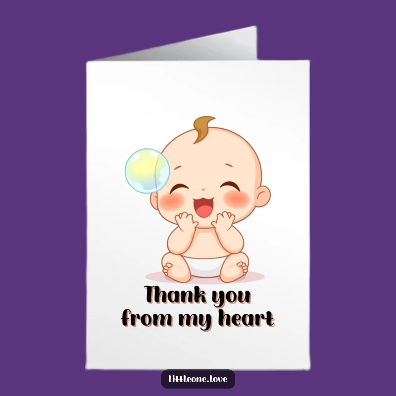 Free Printable Thank You Card: Clapping Baby, Joyful Downloadable Gift