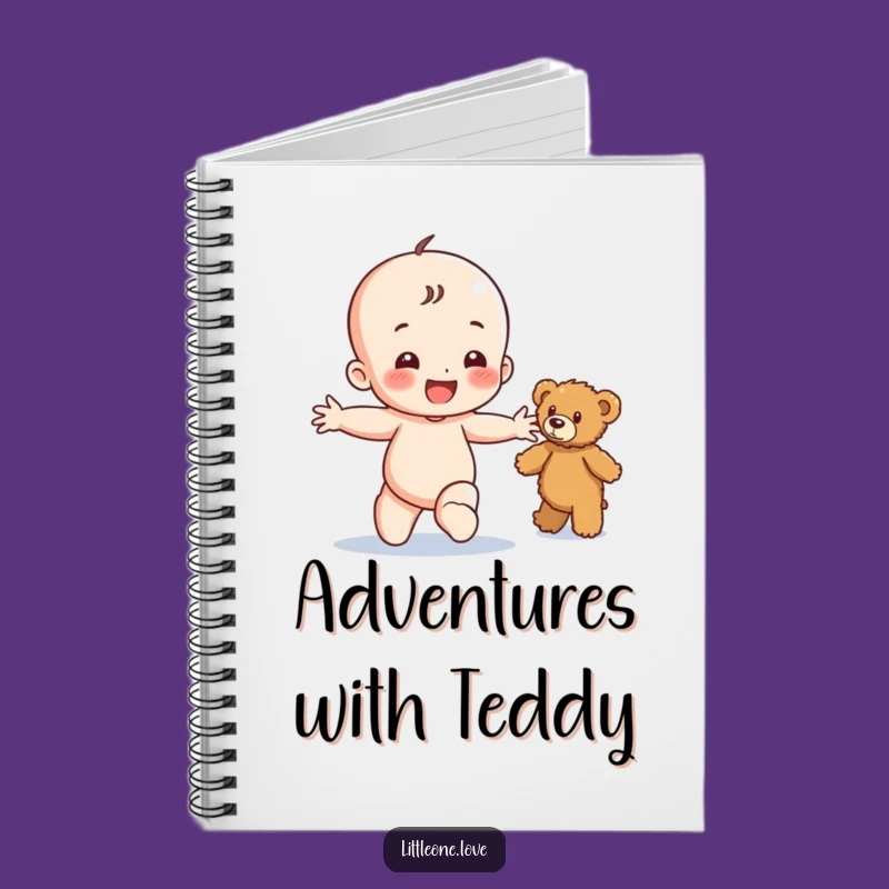 Funny Happy Baby Teddy Bear Notebook - Toddler Character Journal, Creative Funny Gift for Notes