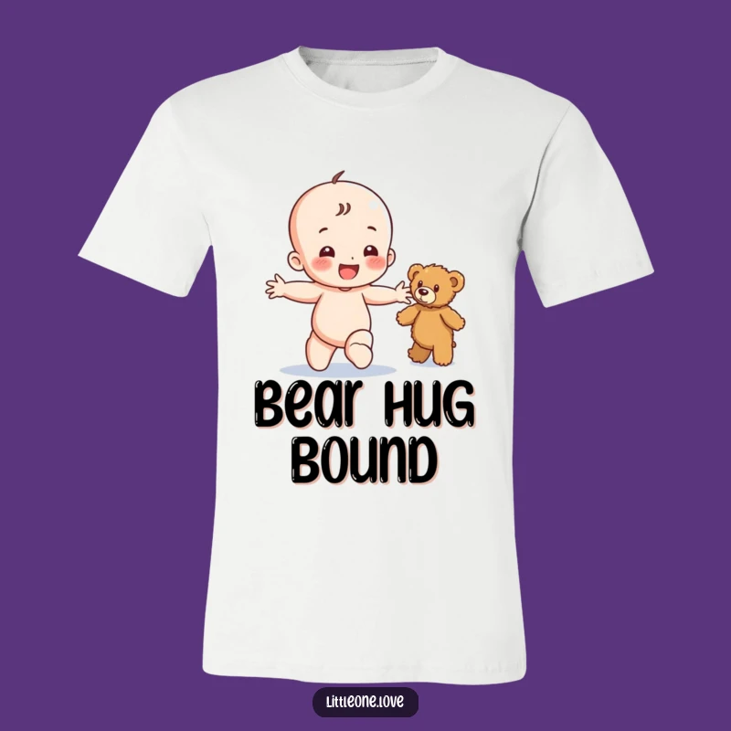Funny Happy Baby Teddy Bear T-Shirt - Cheerful Toddler Design, Ideal Funny Gift for Playful Souls