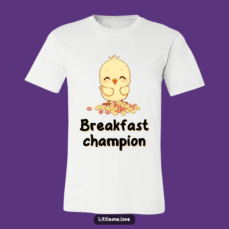 Funny Baby Chick Cereal T-Shirt: Joyful Pecking Comical Tee Gift