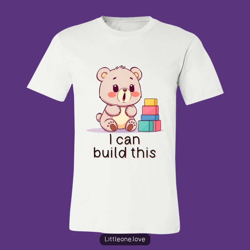 Funny Baby Bear Building Blocks T-Shirt: Cute & Comical Surprise Tee Gift