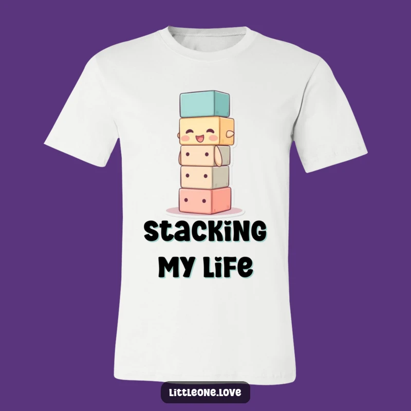 Funny Baby Block Stack T-Shirt - Wear Your Ambition with Humor!