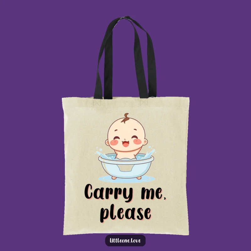Funny Splashing Baby Tote Bag: Practical & Playful Diaper Humor Carry-All